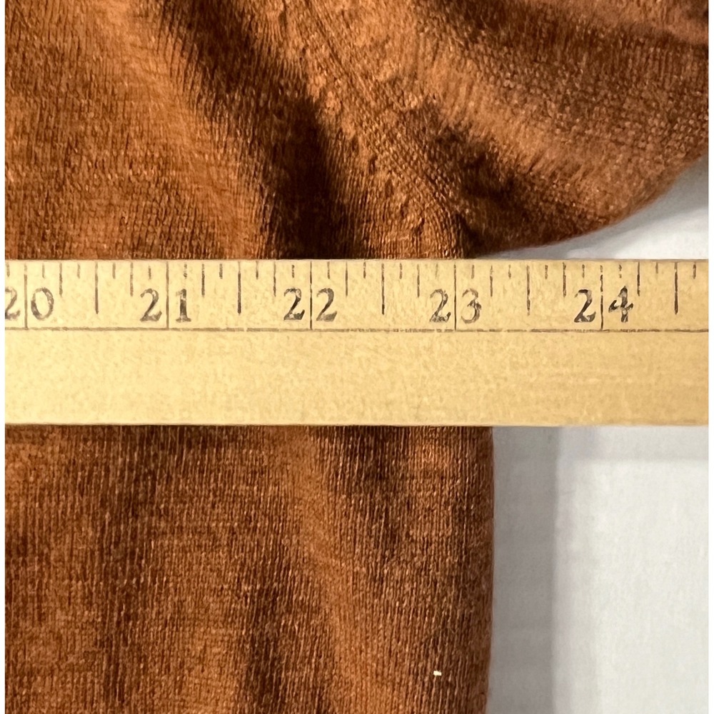 Merino Wool Crewneck Sweater Mens XXL Brown Merona Fine Italian - Picture 4 of 5